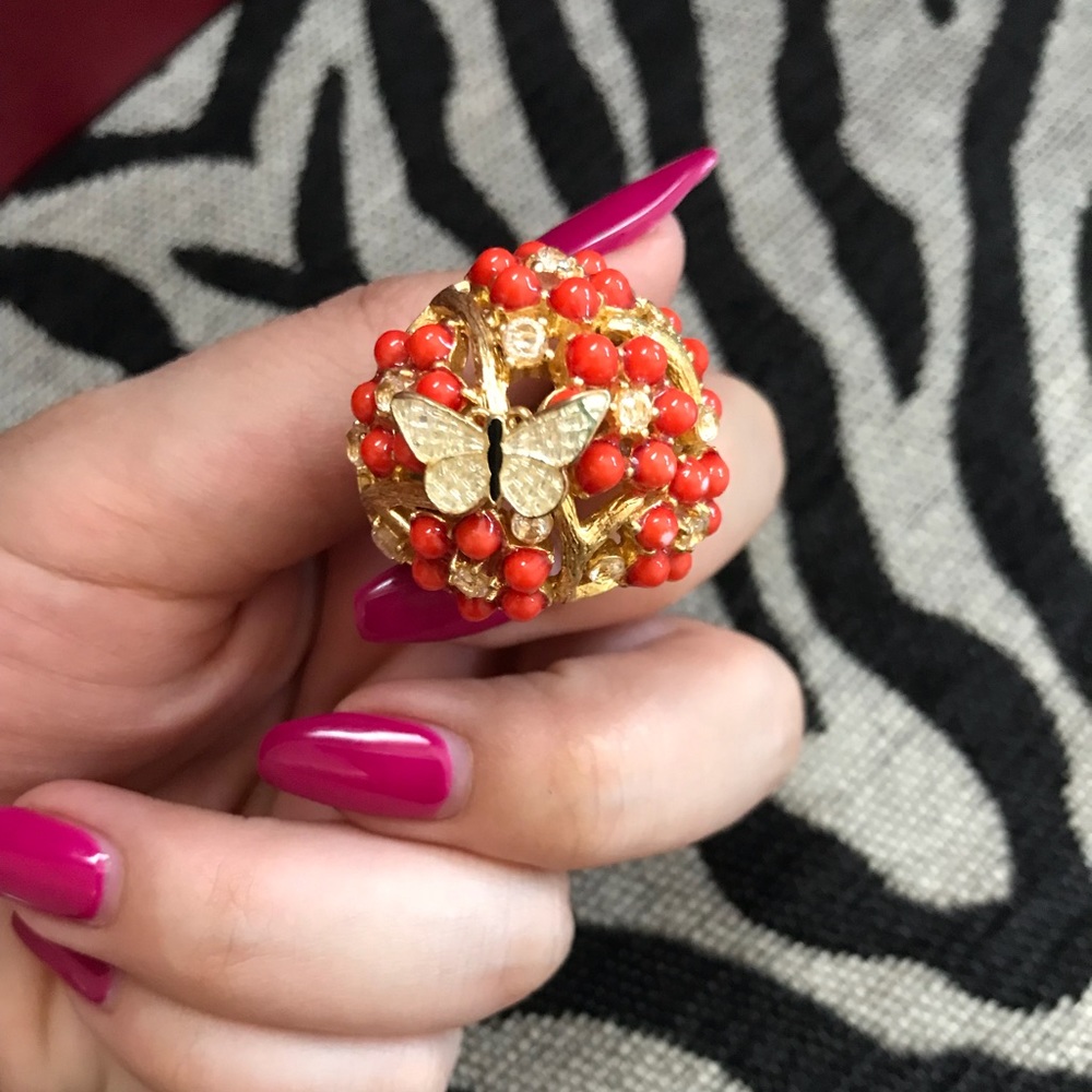 Juice Couture Gold Butterfly Ring - Size 7